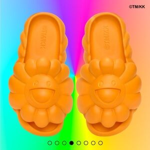 NIB 🧡 Takashi Murakami Ohana Full-Bloom Slide Size 6M/7.5WMNS/EU38, APRICOT